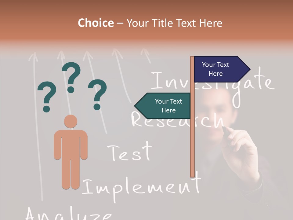Businessman Finger Implement PowerPoint Template