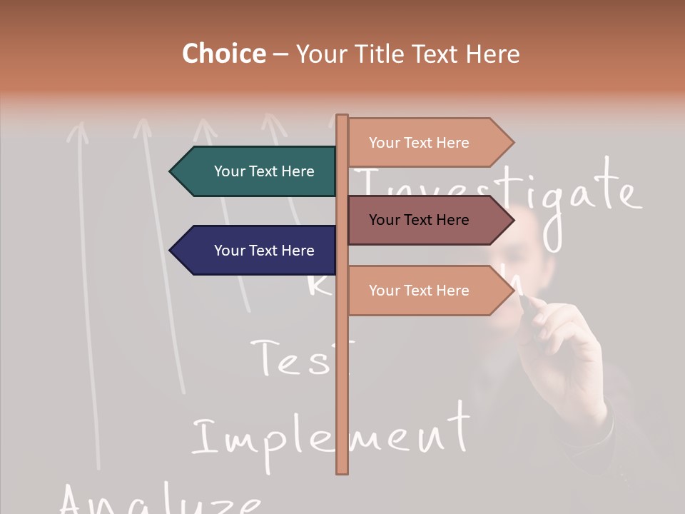 Businessman Finger Implement PowerPoint Template