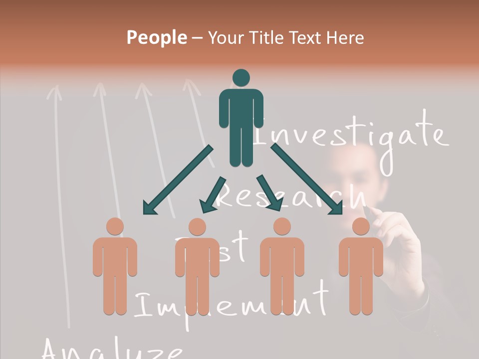 Businessman Finger Implement PowerPoint Template