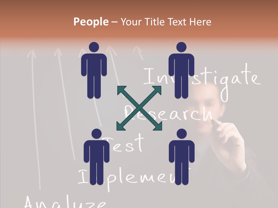 Businessman Finger Implement PowerPoint Template