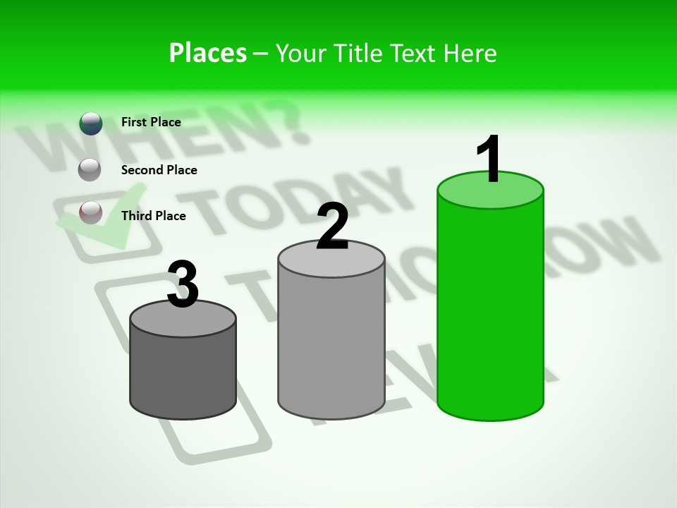 White Selection Poll PowerPoint Template