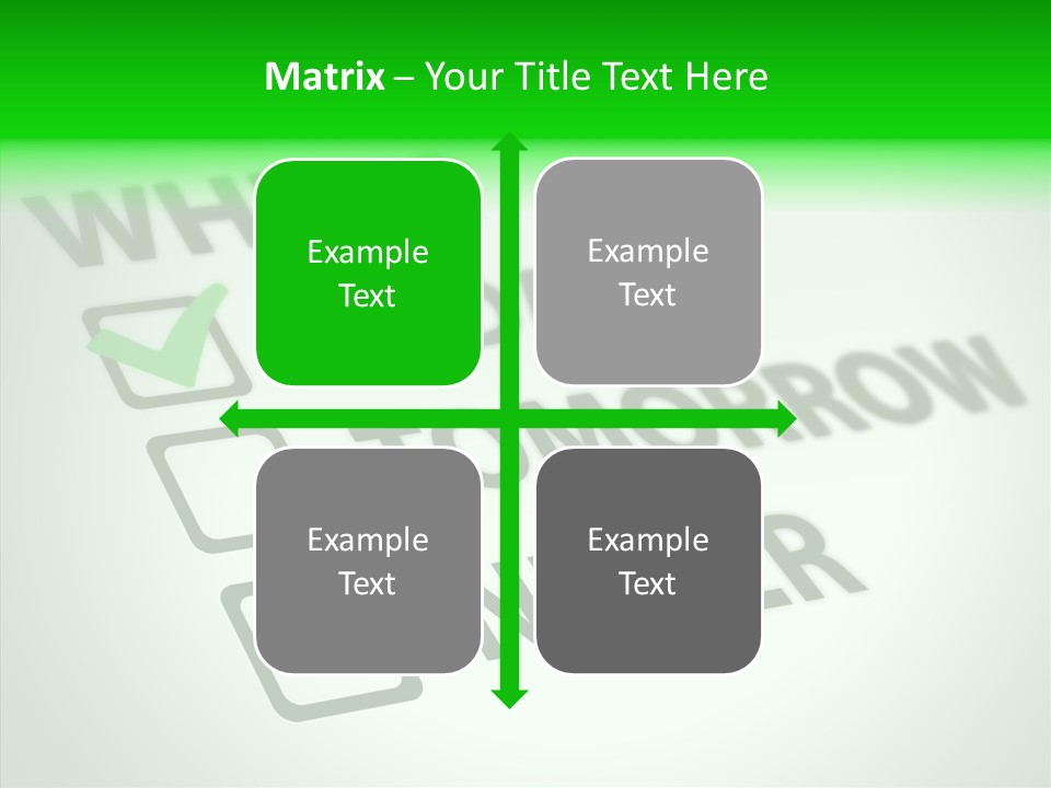 White Selection Poll PowerPoint Template