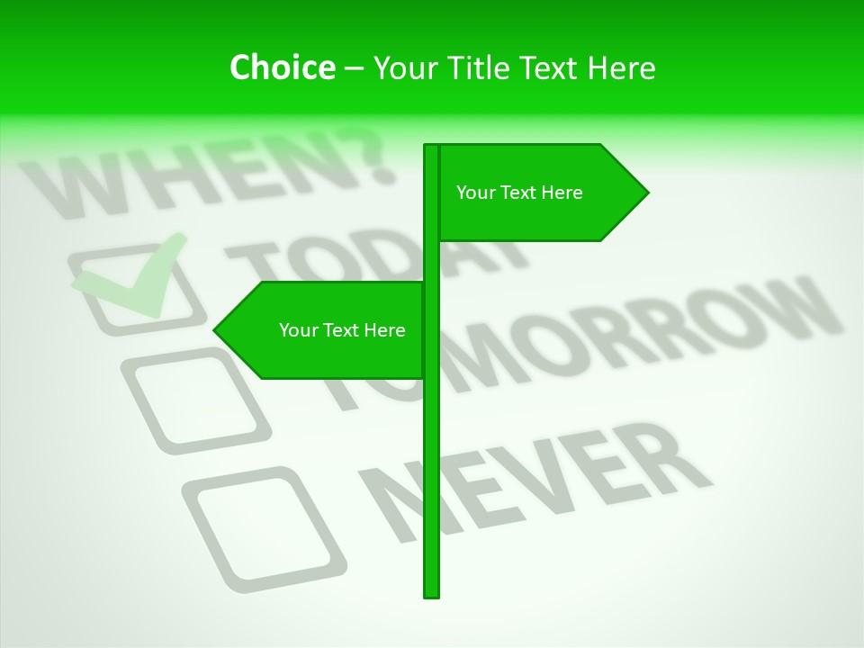 White Selection Poll PowerPoint Template