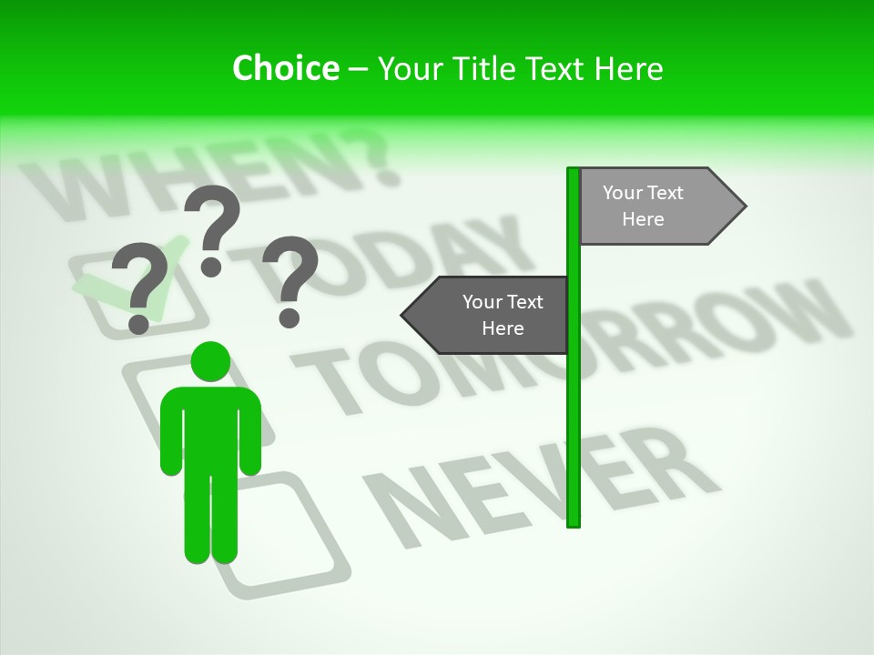 White Selection Poll PowerPoint Template