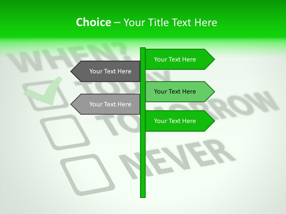 White Selection Poll PowerPoint Template
