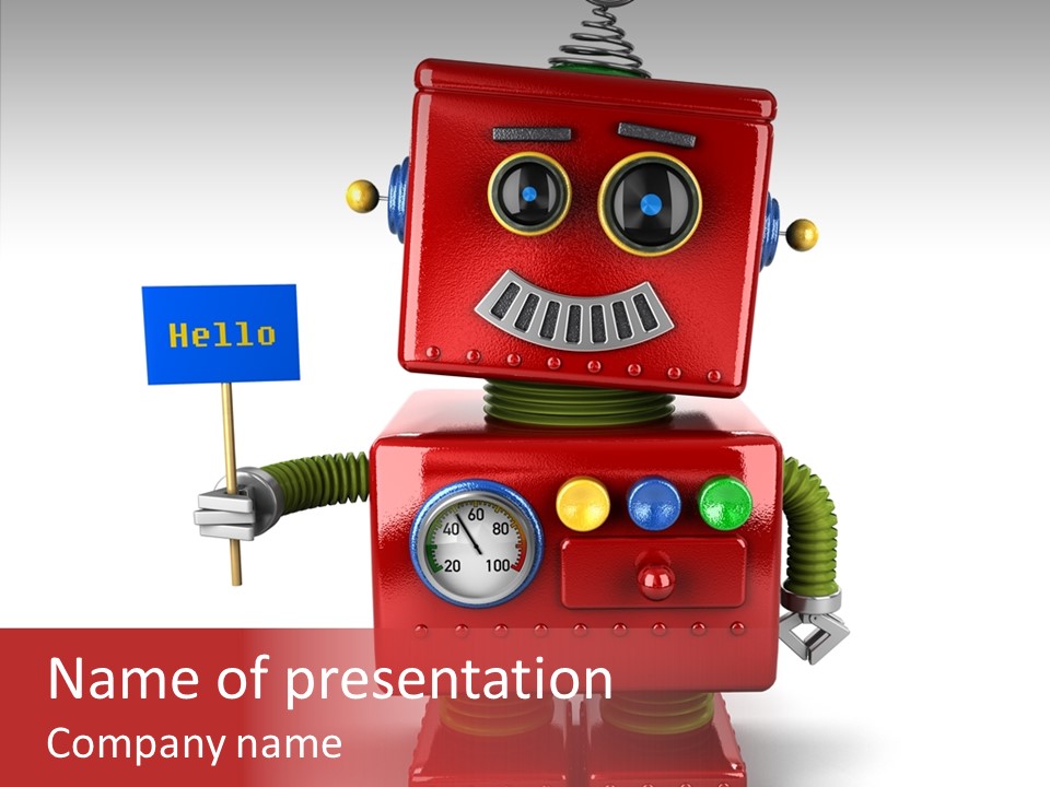 Surprised Automation Juvenile PowerPoint Template