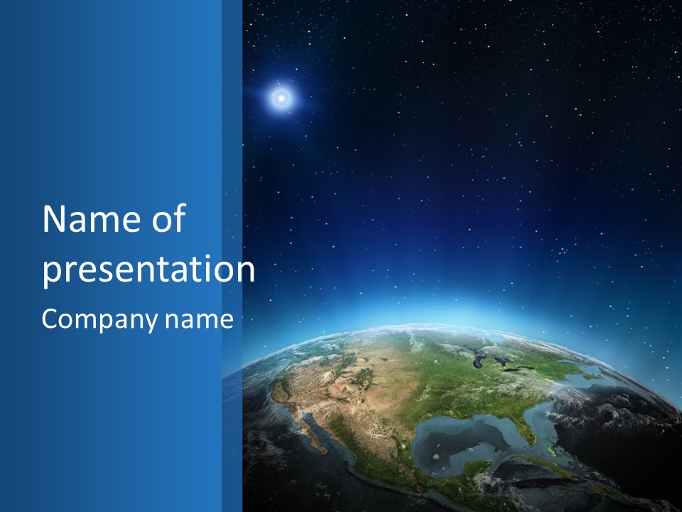 Cartography Global Night PowerPoint Template