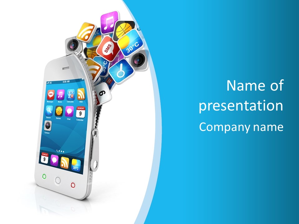 Cellular Web Image PowerPoint Template