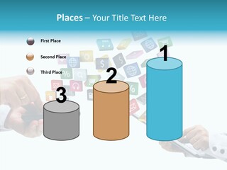 Icon Tablet Global PowerPoint Template