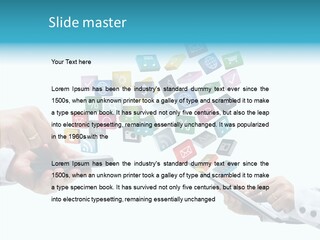 Icon Tablet Global PowerPoint Template
