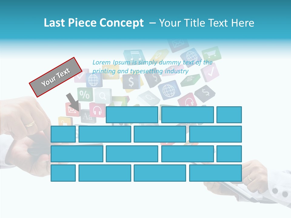Icon Tablet Global PowerPoint Template