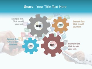 Icon Tablet Global PowerPoint Template