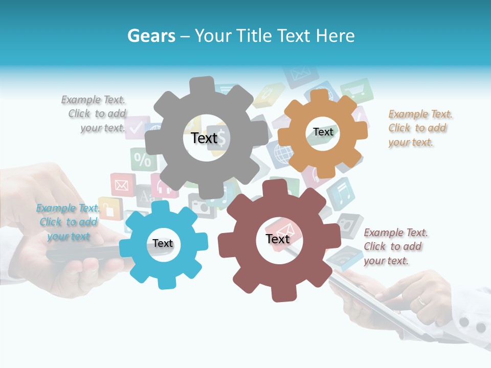 Icon Tablet Global PowerPoint Template