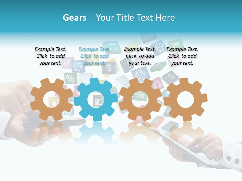 Icon Tablet Global PowerPoint Template
