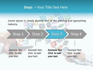 Icon Tablet Global PowerPoint Template
