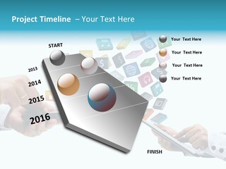 Icon Tablet Global PowerPoint Template