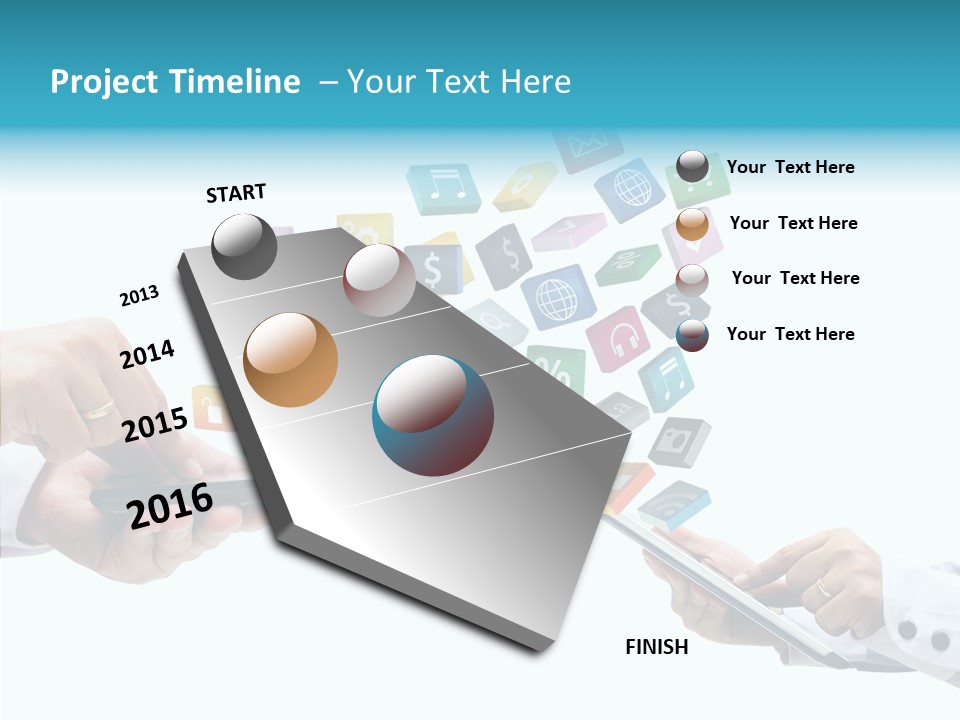 Icon Tablet Global PowerPoint Template