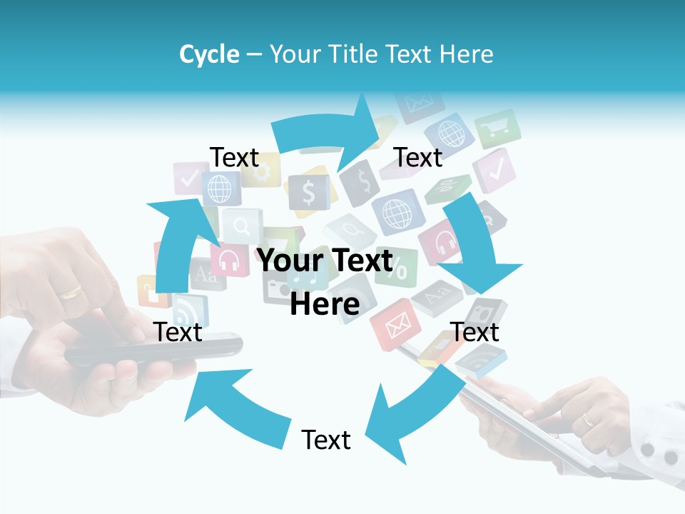 Icon Tablet Global PowerPoint Template