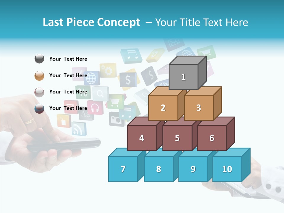 Icon Tablet Global PowerPoint Template