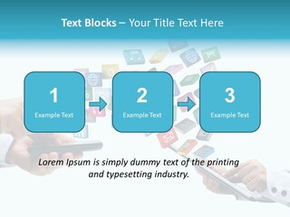 Icon Tablet Global PowerPoint Template