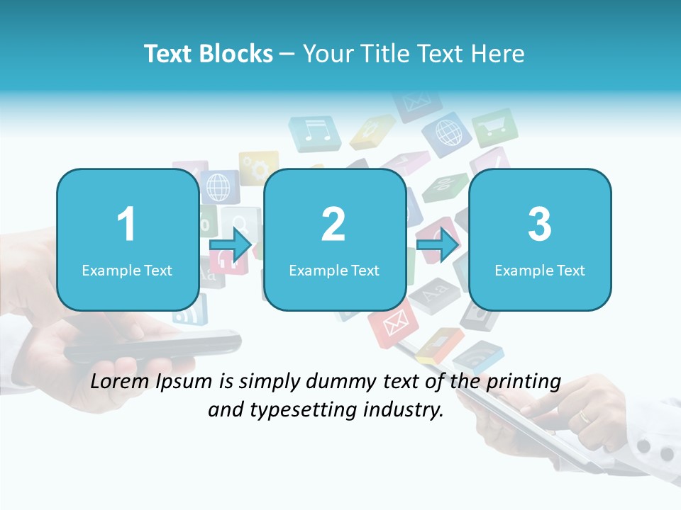 Icon Tablet Global PowerPoint Template