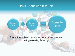 Icon Tablet Global PowerPoint Template