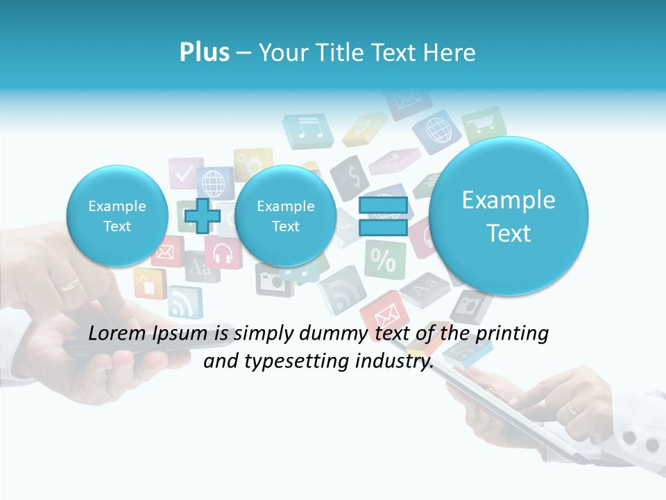 Icon Tablet Global PowerPoint Template