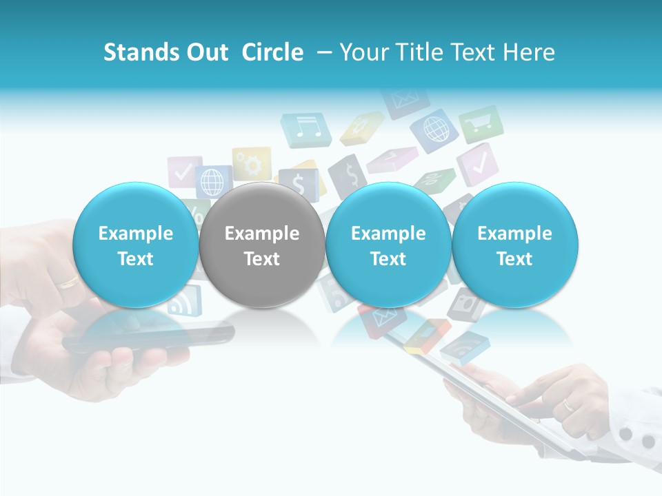 Icon Tablet Global PowerPoint Template