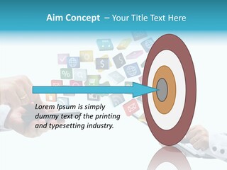 Icon Tablet Global PowerPoint Template