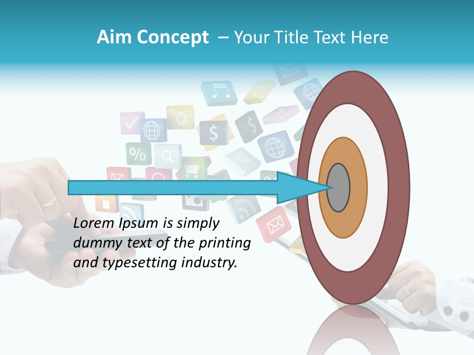 Icon Tablet Global PowerPoint Template