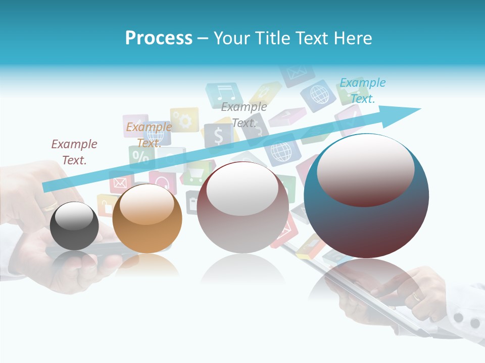 Icon Tablet Global PowerPoint Template