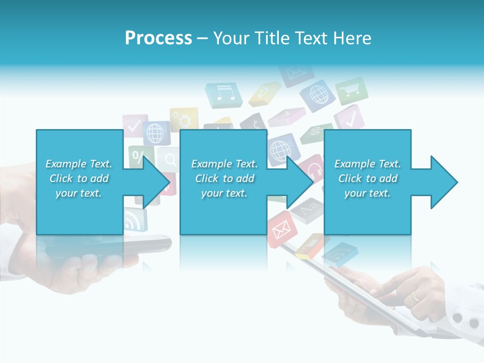 Icon Tablet Global PowerPoint Template
