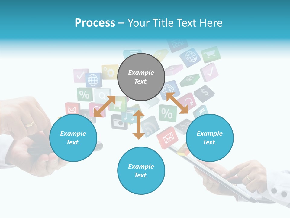 Icon Tablet Global PowerPoint Template