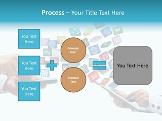 Icon Tablet Global PowerPoint Template
