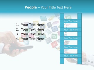 Icon Tablet Global PowerPoint Template
