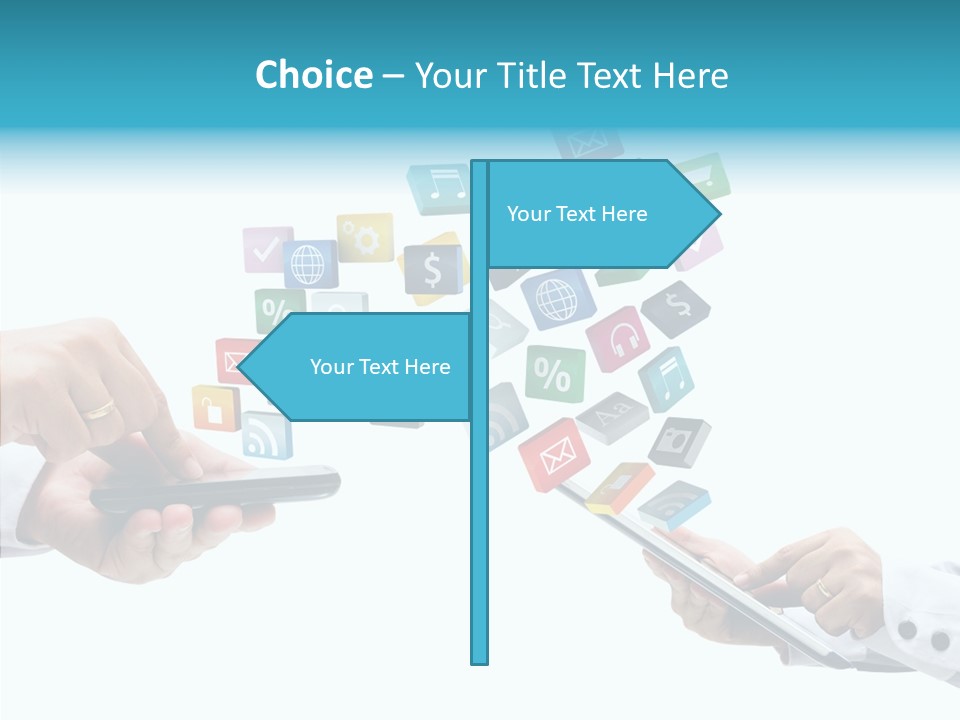 Icon Tablet Global PowerPoint Template