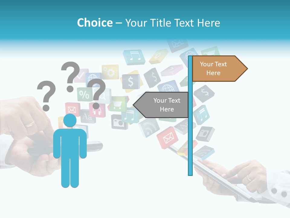Icon Tablet Global PowerPoint Template
