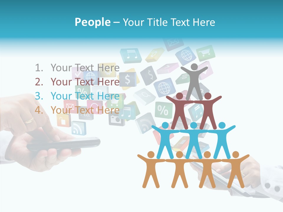 Icon Tablet Global PowerPoint Template