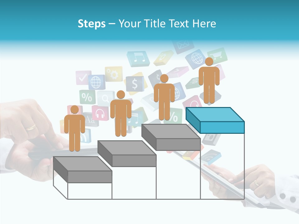 Icon Tablet Global PowerPoint Template
