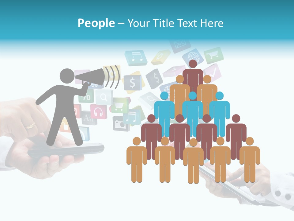 Icon Tablet Global PowerPoint Template