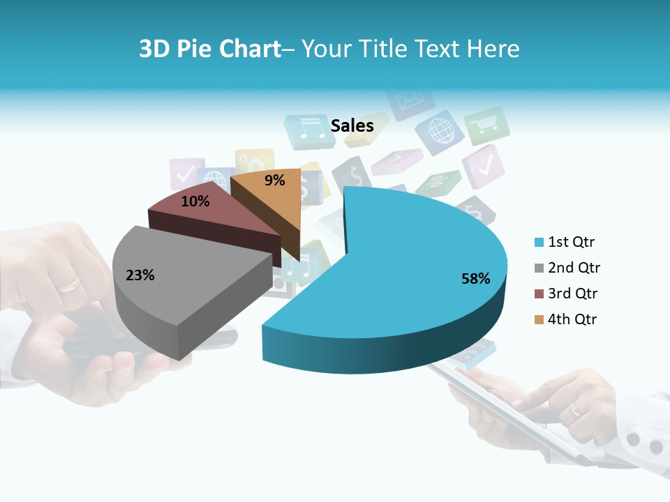 Icon Tablet Global PowerPoint Template