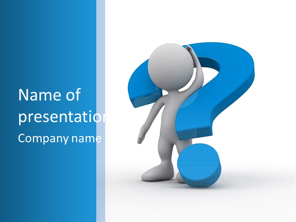 Human Figure Question PowerPoint Template