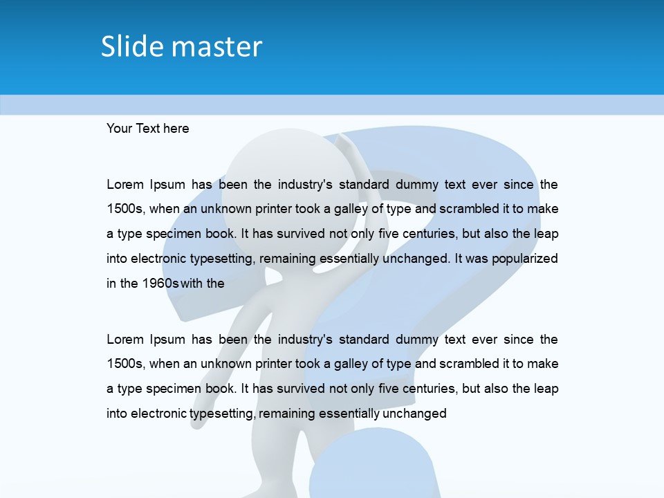Human Figure Question PowerPoint Template
