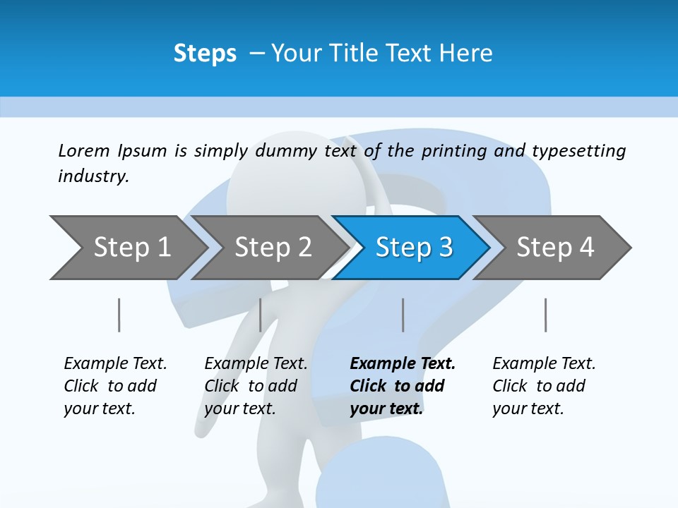 Human Figure Question PowerPoint Template