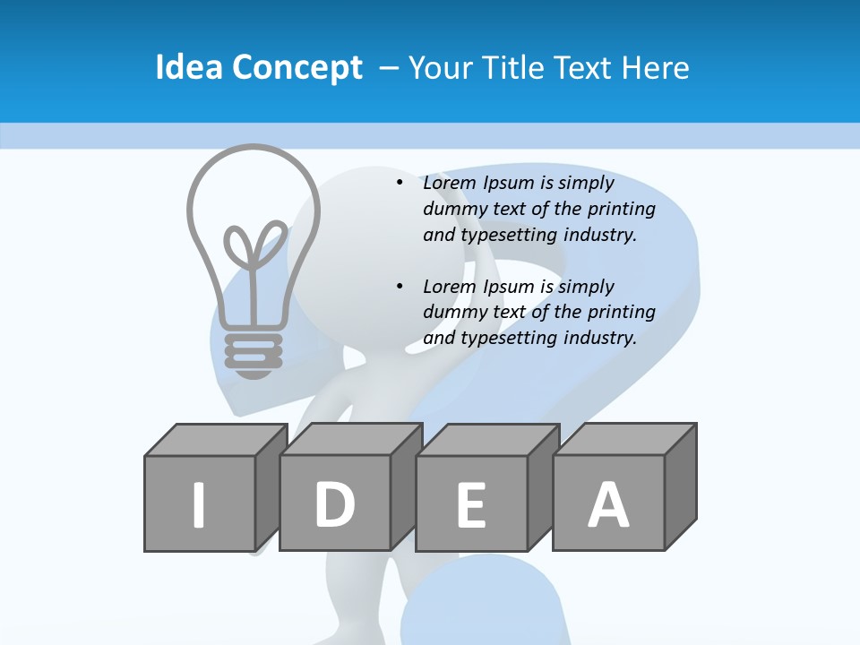 Human Figure Question PowerPoint Template