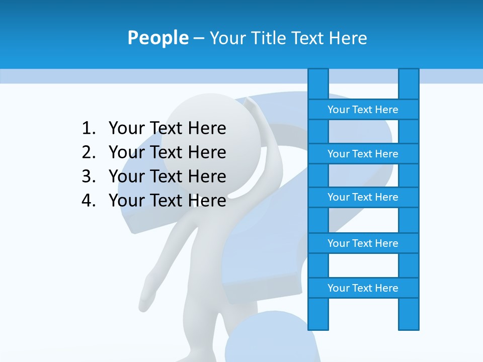 Human Figure Question PowerPoint Template