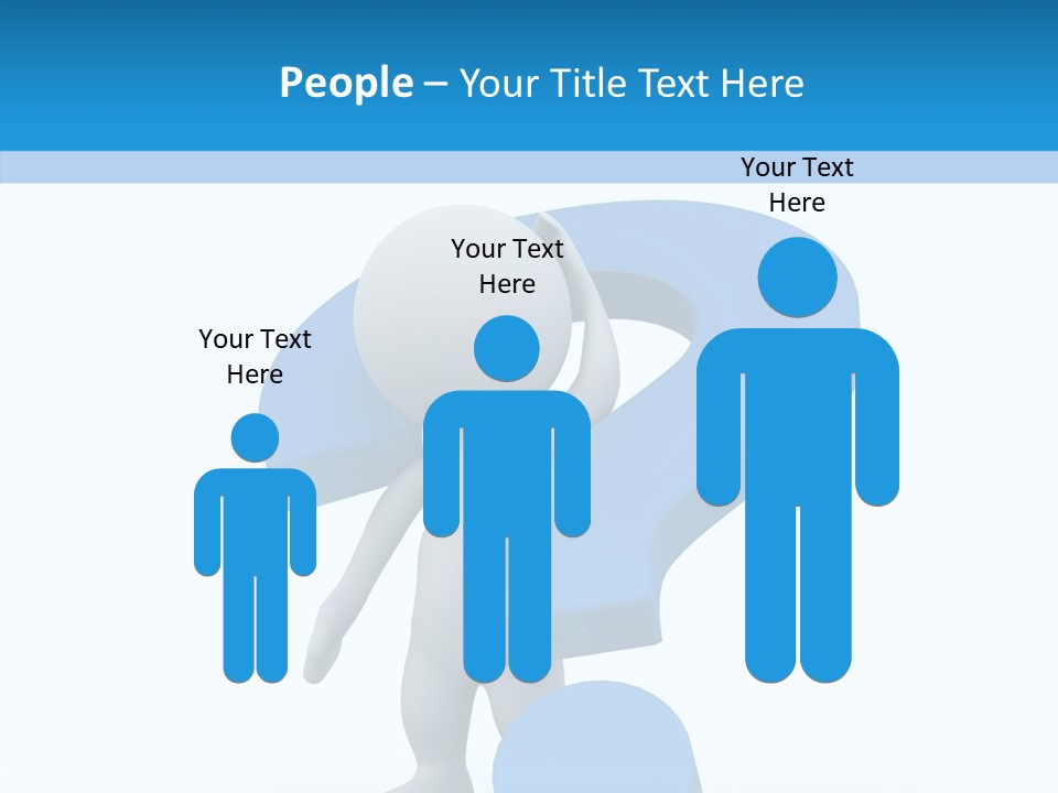Human Figure Question PowerPoint Template