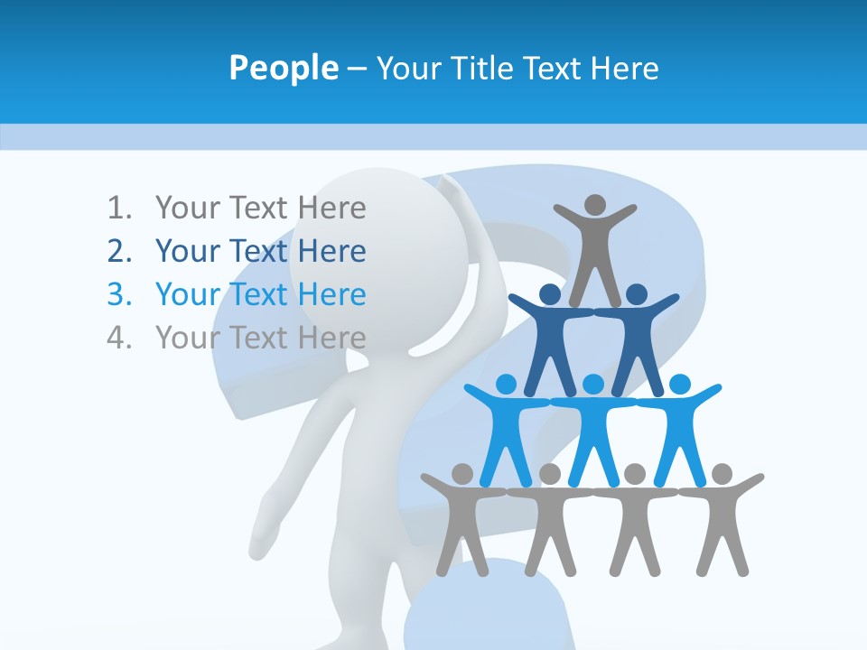 Human Figure Question PowerPoint Template
