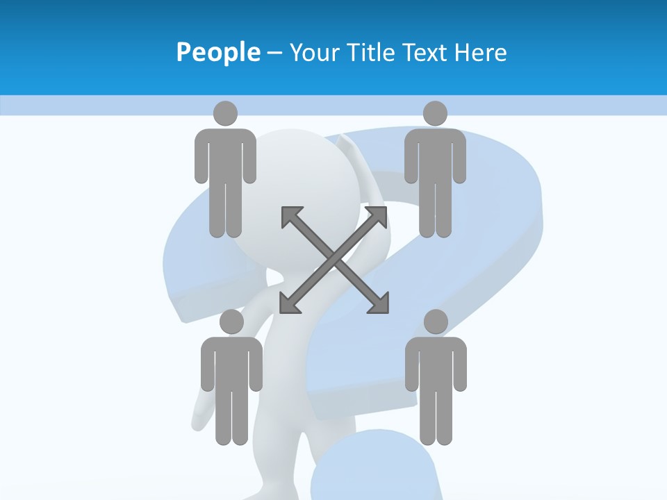 Human Figure Question PowerPoint Template