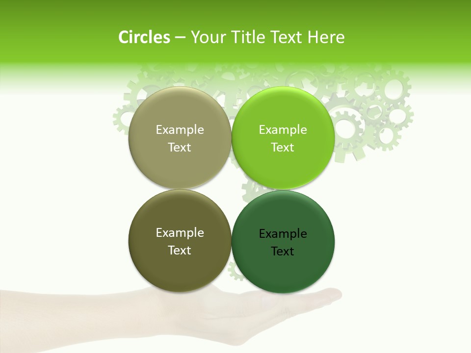 Plant Gear Cogwheel PowerPoint Template